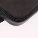 Coach Shoulder Bag Leather 2way Brown Gold Auth 207184A-12