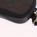 Coach Shoulder Bag Leather 2way Brown Gold Auth 207184A-13