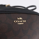 Coach Shoulder Bag Leather 2way Brown Gold Auth 207184A-16
