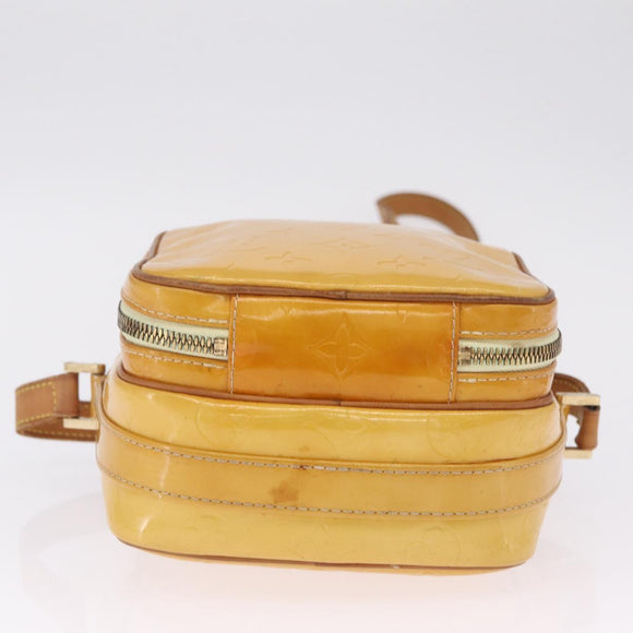 LOUIS VUITTON Monogram Vernis Wooster Bag Lime Yellow M91075 LV Auth 207200