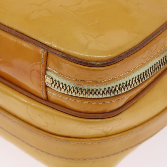 LOUIS VUITTON Monogram Vernis Wooster Bag Lime Yellow M91075 LV Auth 207200