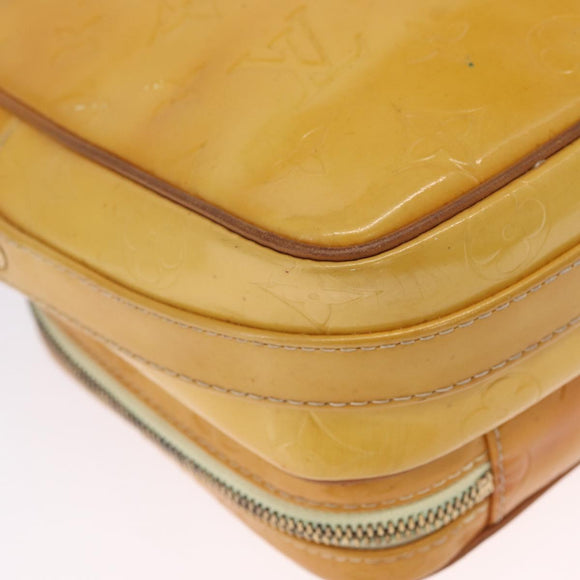 LOUIS VUITTON Monogram Vernis Wooster Bag Lime Yellow M91075 LV Auth 207200