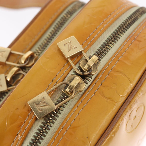LOUIS VUITTON Monogram Vernis Wooster Bag Lime Yellow M91075 LV Auth 207200