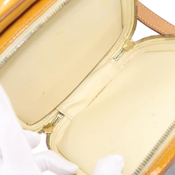 LOUIS VUITTON Monogram Vernis Wooster Bag Lime Yellow M91075 LV Auth 207200