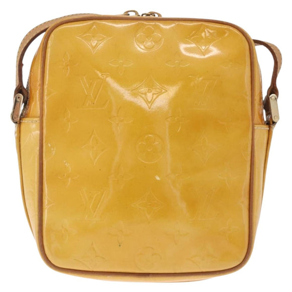 LOUIS VUITTON Monogram Vernis Wooster Bag Lime Yellow M91075 LV Auth 207200