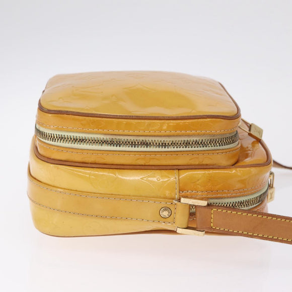 LOUIS VUITTON Monogram Vernis Wooster Bag Lime Yellow M91075 LV Auth 207200