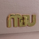 Miu Miu Shoulder Bag Leather Pink Gold 5BH087 Auth 207201M-21