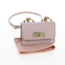 Miu Miu Shoulder Bag Leather Pink Gold 5BH087 Auth 207201M-12
