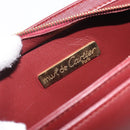 Cartier Must Line Clutch Bag Leather Bordeaux Gold Auth 207205V-17
