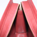 Cartier Must Line Clutch Bag Leather Bordeaux Gold Auth 207205V-19