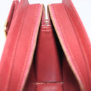 Cartier Must Line Clutch Bag Leather Bordeaux Gold Auth 207205V-20