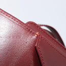 Cartier Must Line Clutch Bag Leather Bordeaux Gold Auth 207205V-23