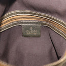 GUCCI GG Crystal Shoulder Bag Patent leather Beige Gold Auth 207208-18