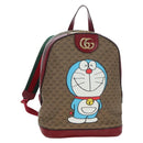 GUCCI Micro GG Supreme Doraemon Backpack PVC Beige Gold 647816 Auth 207209M-1
