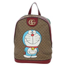 GUCCI Micro GG Supreme Doraemon Backpack PVC Beige Gold 647816 Auth 207209M-2
