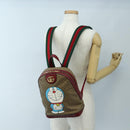 GUCCI Micro GG Supreme Doraemon Backpack PVC Beige Gold 647816 Auth 207209M-29