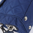 PRADA Chain Shoulder Bag Nylon Blue Silver Auth 207212A-11