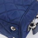 PRADA Chain Shoulder Bag Nylon Blue Silver Auth 207212A-12
