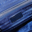 PRADA Chain Shoulder Bag Nylon Blue Silver Auth 207212A-20