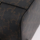 CELINE Triomphe Vanity Pouch PVC Black Gold Auth 207214V-16