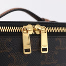 CELINE Triomphe Vanity Pouch PVC Black Gold Auth 207214V-19