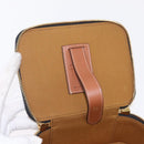 CELINE Triomphe Vanity Pouch PVC Black Gold Auth 207214V-9
