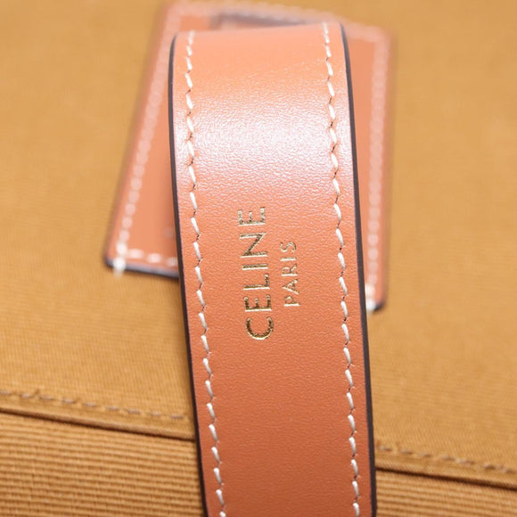 CELINE Triomphe Vanity Pouch PVC Black Gold Auth 207214V