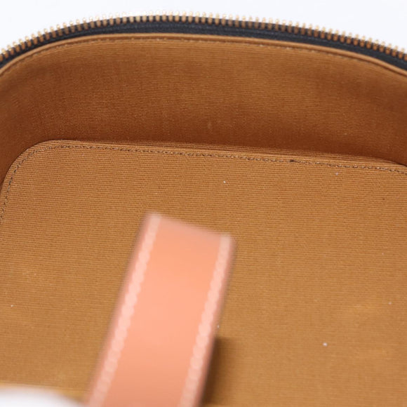 CELINE Triomphe Vanity Pouch PVC Black Gold Auth 207214V