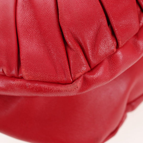 Christian Dior Tote Bag Leather Red Auth 207217M