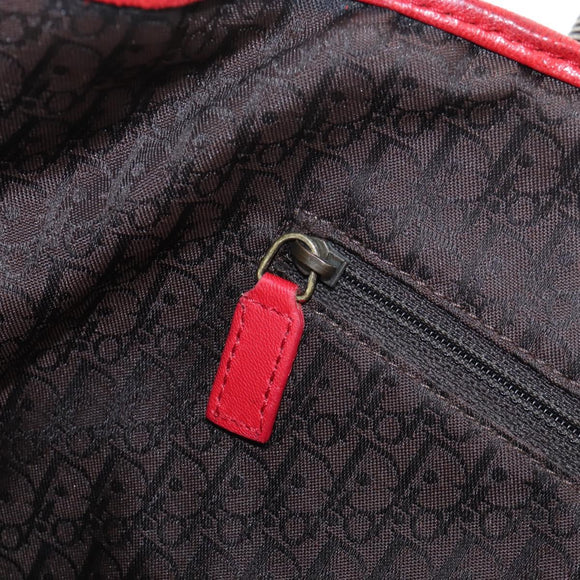 Christian Dior Tote Bag Leather Red Auth 207217M