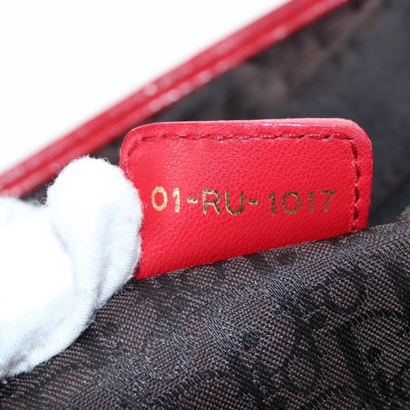 Christian Dior Tote Bag Leather Red Auth 207217M