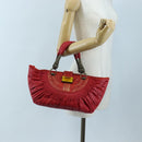 Christian Dior Tote Bag Leather Red Auth 207217M-26