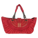 Christian Dior Tote Bag Leather Red Auth 207217M-2