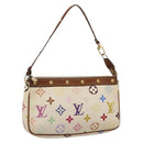 LOUIS VUITTON Monogram Multicolor Pochette Accessoires White M92649 Auth 207223-1