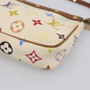 LOUIS VUITTON Monogram Multicolor Pochette Accessoires White M92649 Auth 207223-10