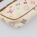 LOUIS VUITTON Monogram Multicolor Pochette Accessoires White M92649 Auth 207223-11