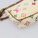 LOUIS VUITTON Monogram Multicolor Pochette Accessoires White M92649 Auth 207223-13