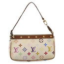 LOUIS VUITTON Monogram Multicolor Pochette Accessoires White M92649 Auth 207223-2