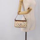 LOUIS VUITTON Monogram Multicolor Pochette Accessoires White M92649 Auth 207223-23