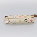 LOUIS VUITTON Monogram Multicolor Pochette Accessoires White M92649 Auth 207223-9