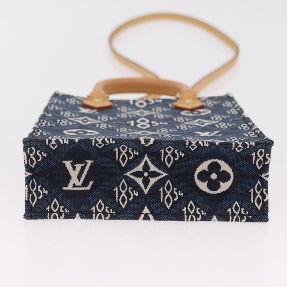 LOUIS VUITTON Monogram Jaguar Petit Sac Plat Bag 2way Navy M80288 Auth 207226M