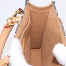 LOUIS VUITTON Monogram Jaguar Petit Sac Plat Bag 2way Navy M80288 Auth 207226M-22