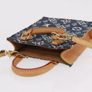 LOUIS VUITTON Monogram Jaguar Petit Sac Plat Bag 2way Navy M80288 Auth 207226M-6