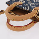 LOUIS VUITTON Monogram Jaguar Petit Sac Plat Bag 2way Navy M80288 Auth 207226M-7