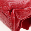Balenciaga Giant Mini City Hand Bag Leather 2way Red Gold 309544 Auth 207227SAM-18