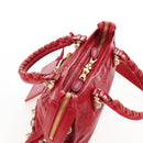 Balenciaga Giant Mini City Hand Bag Leather 2way Red Gold 309544 Auth 207227SAM-6