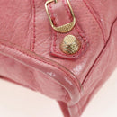 Balenciaga Giant Mini City Hand Bag Leather 2way Pink Gold 309544 Auth 207228M-15