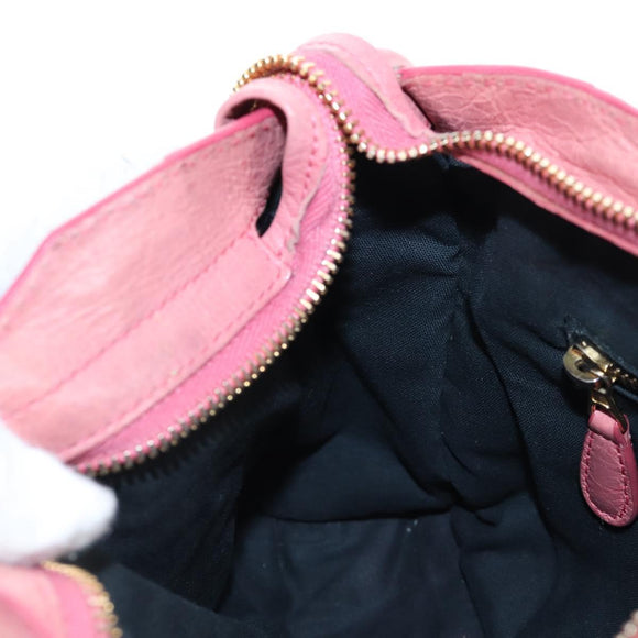 Balenciaga Giant Mini City Hand Bag Leather 2way Pink Gold 309544 Auth 207228M