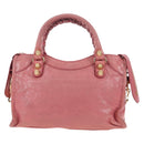 Balenciaga Giant Mini City Hand Bag Leather 2way Pink Gold 309544 Auth 207228M-3