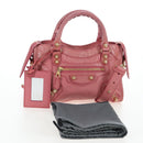 Balenciaga Giant Mini City Hand Bag Leather 2way Pink Gold 309544 Auth 207228M-30